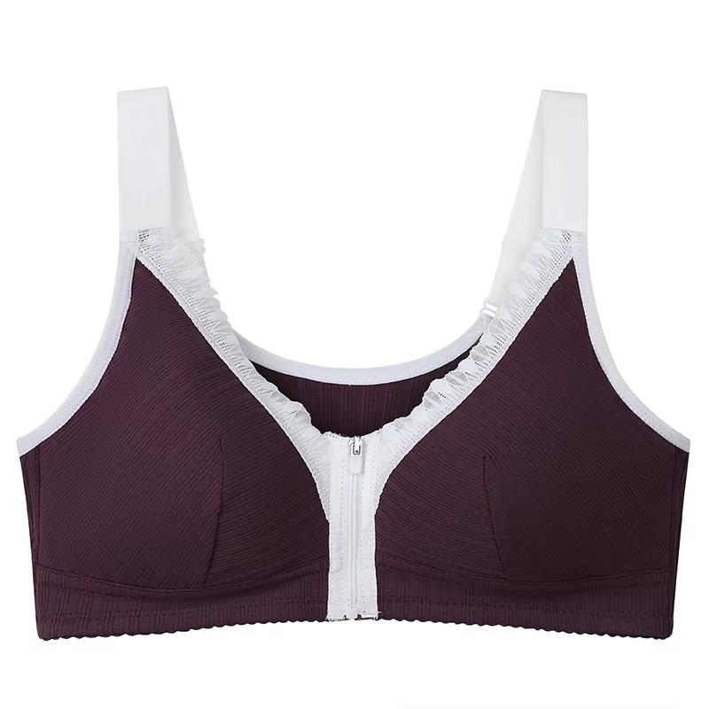 Front Open Zipper Bra