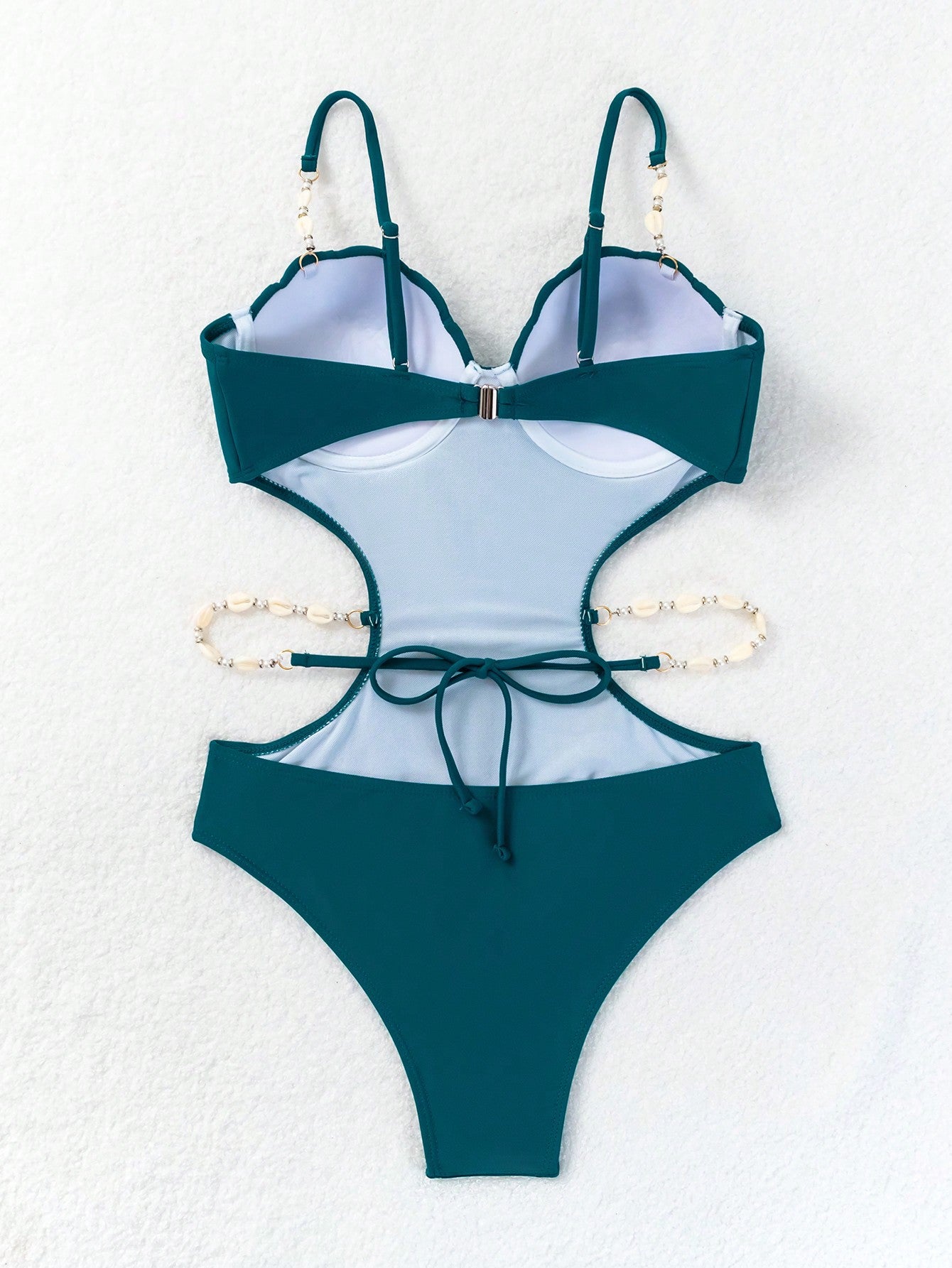 Solid Color One Piece Swimsuit