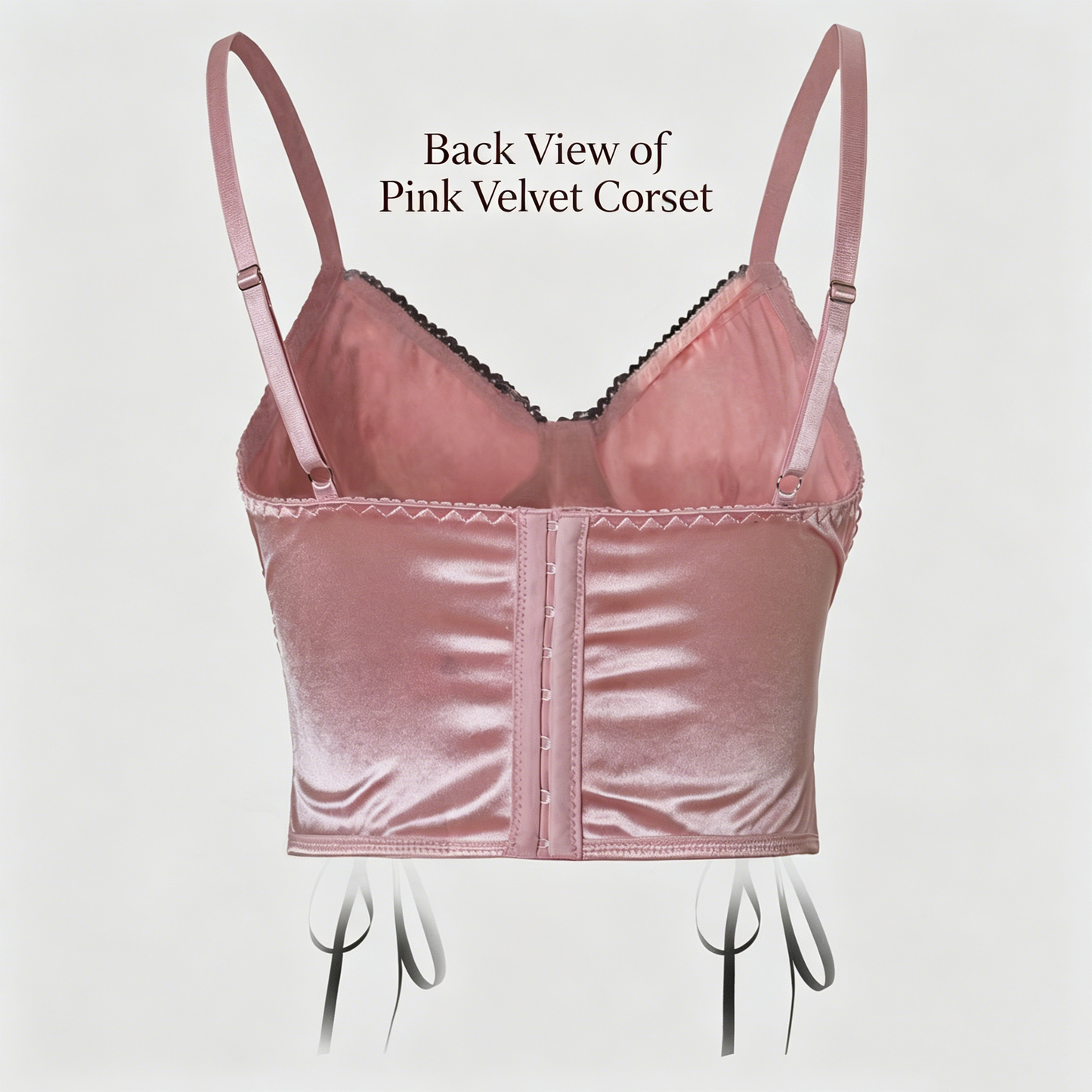 Pink Underwire Corset-Style Top without Padding