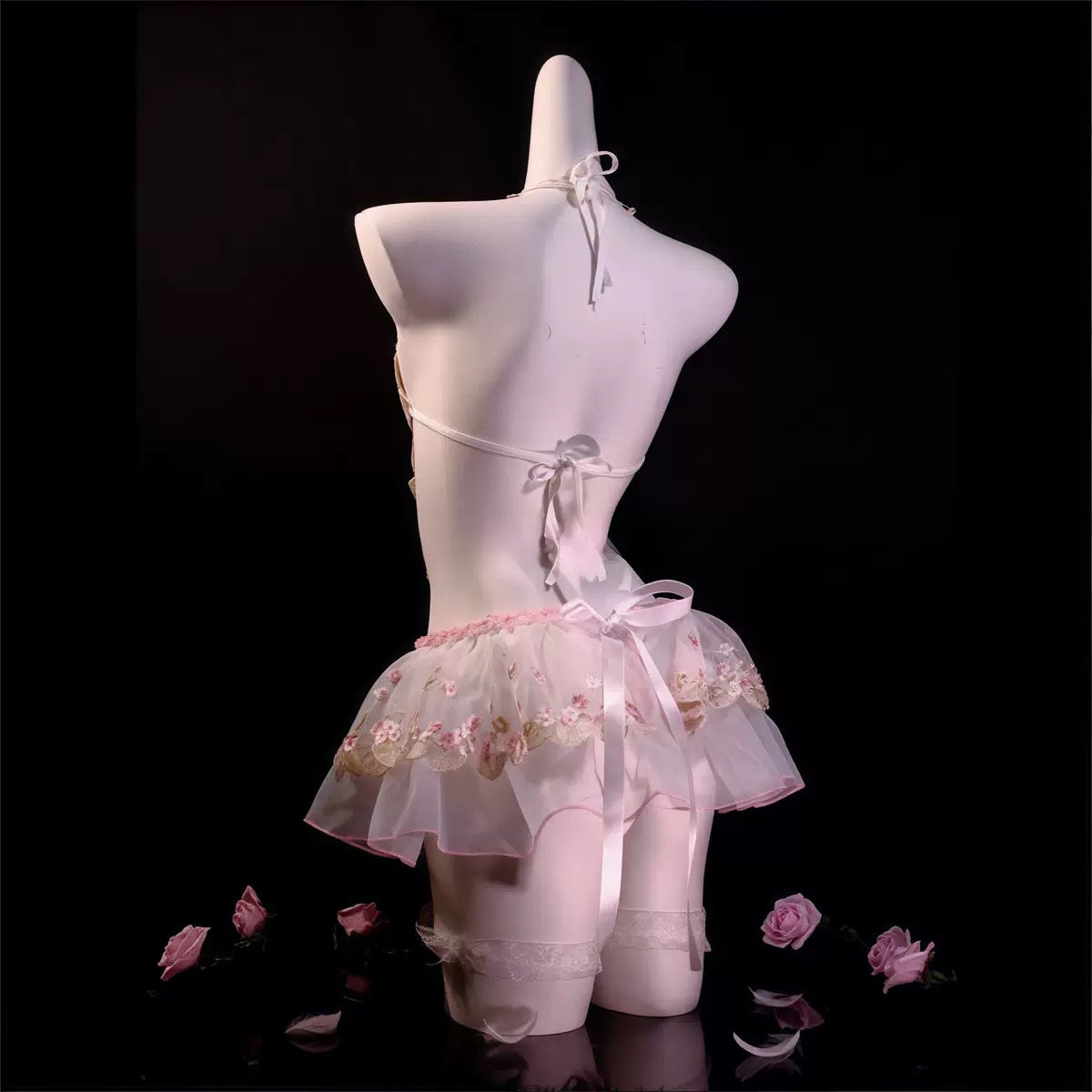 Satin Bridal Nightgown - Embroidered Princess Lingerie Set | SERAPHINA