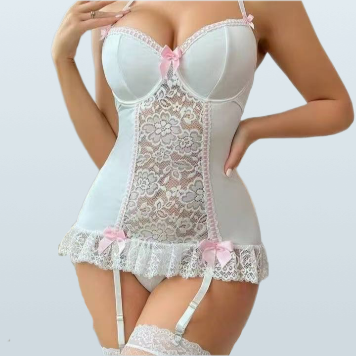 SERAPHINA Lace Lingerie - Sexy Babydoll Nightdress European Style