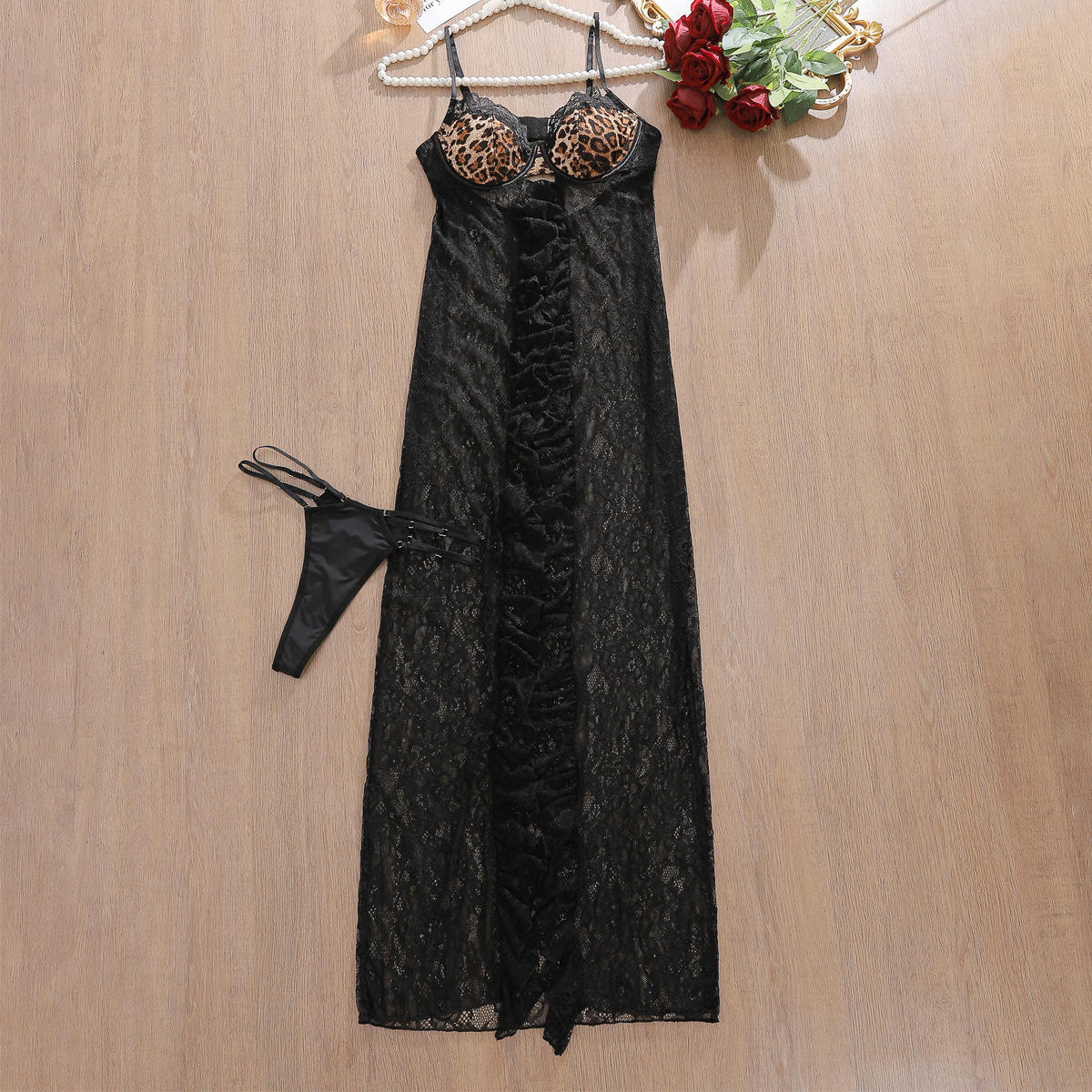 Soft Nylon Mesh Strap Nightdress