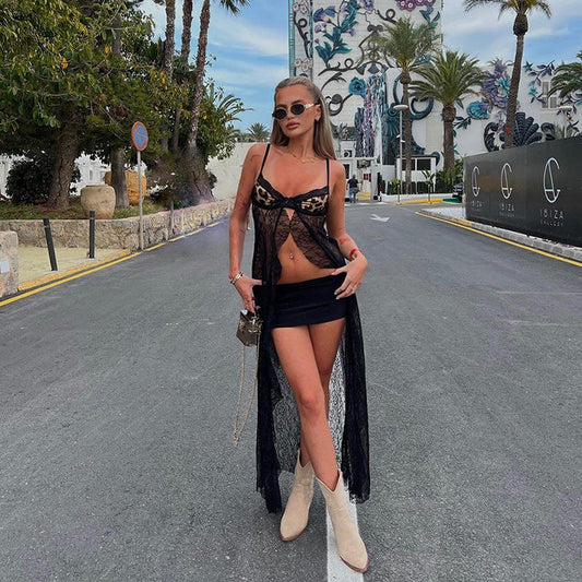 Soft Nylon Mesh Strap Nightdress