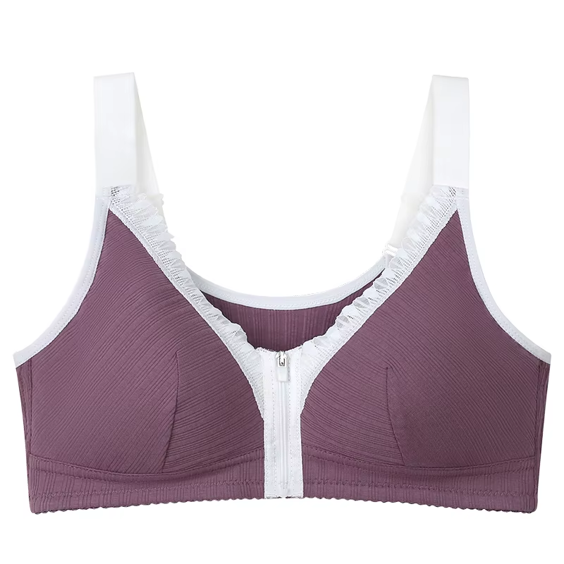 Front Open Zipper Bra