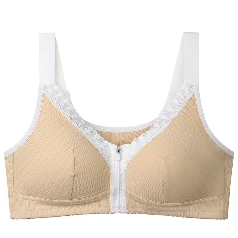Front Open Zipper Bra