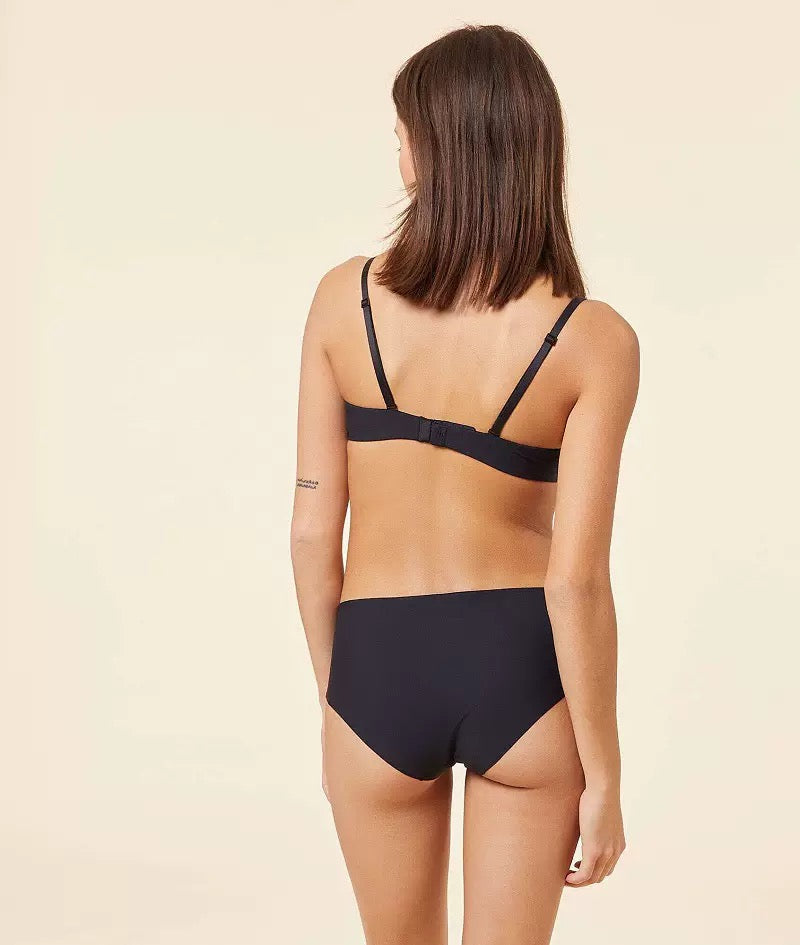 Bra Set Solid Push-Up Bra Adjustable Straps Plus Size Bra and Panties Set