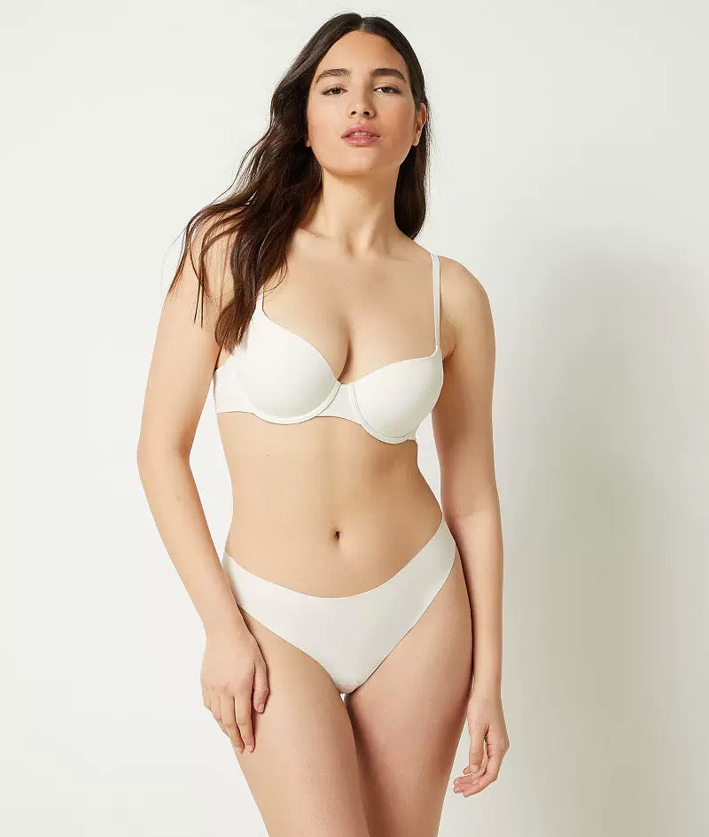 Bra Set Solid Push-Up Bra Adjustable Straps Plus Size Bra and Panties Set