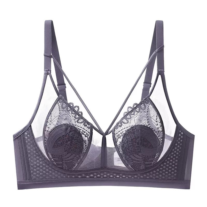 Women's Underwear Light Thin Lace Rabbit Ear Without Steel Ring Bra for Women