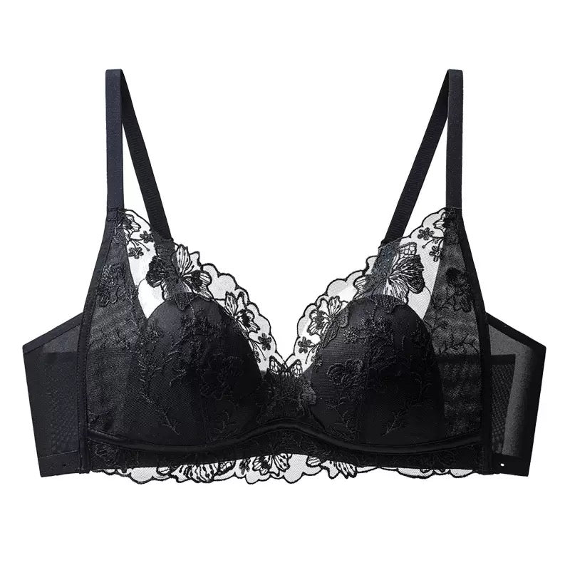 Sexy French Lace Bralette - Youthful Minimizing Bra with Wireless Support