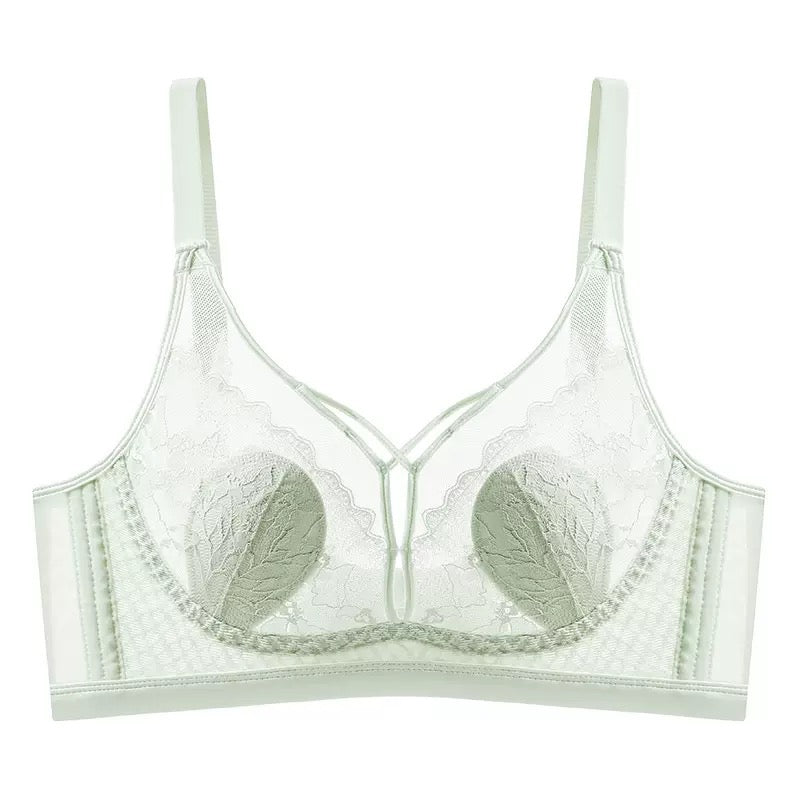 Breasts Contracting Bra Rabbit Ears Women's Ultra-Thin Summer Seamless Breast Holding Anti-SAG Push up Upper Support Sexy