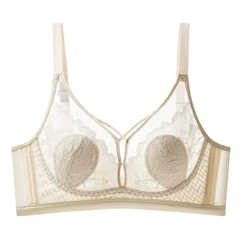 Breasts Contracting Bra Rabbit Ears Women's Ultra-Thin Summer Seamless Breast Holding Anti-SAG Push up Upper Support Sexy