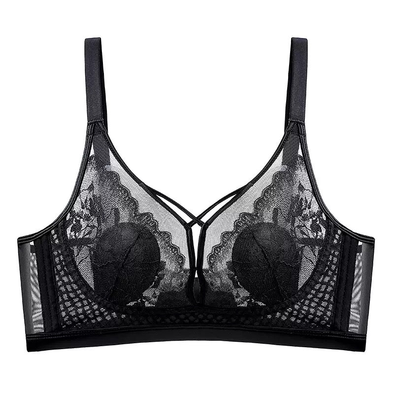 Breasts Contracting Bra Rabbit Ears Women's Ultra-Thin Summer Seamless Breast Holding Anti-SAG Push up Upper Support Sexy