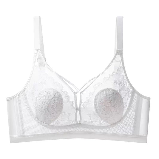 Breasts Contracting Bra Rabbit Ears Women's Ultra-Thin Summer Seamless Breast Holding Anti-SAG Push up Upper Support Sexy