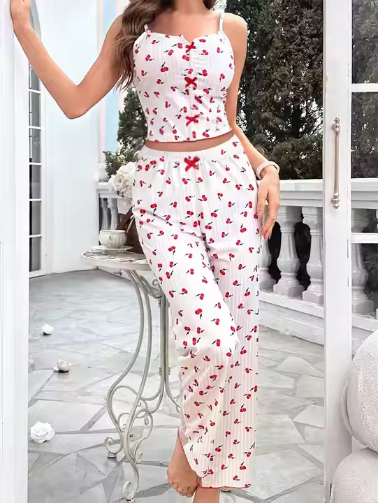 Casual 2 Piece Sets Women Pajama Set