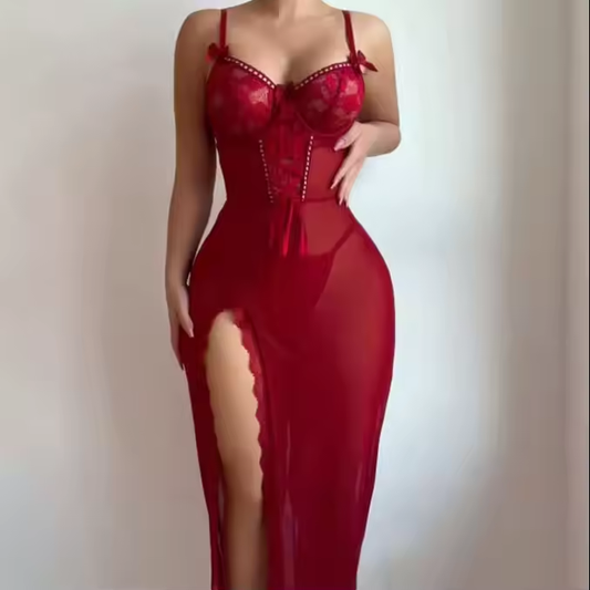 See-through Split Mesh Sexy Lingerie