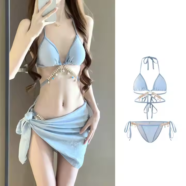 Three Pieces Swimwear Set