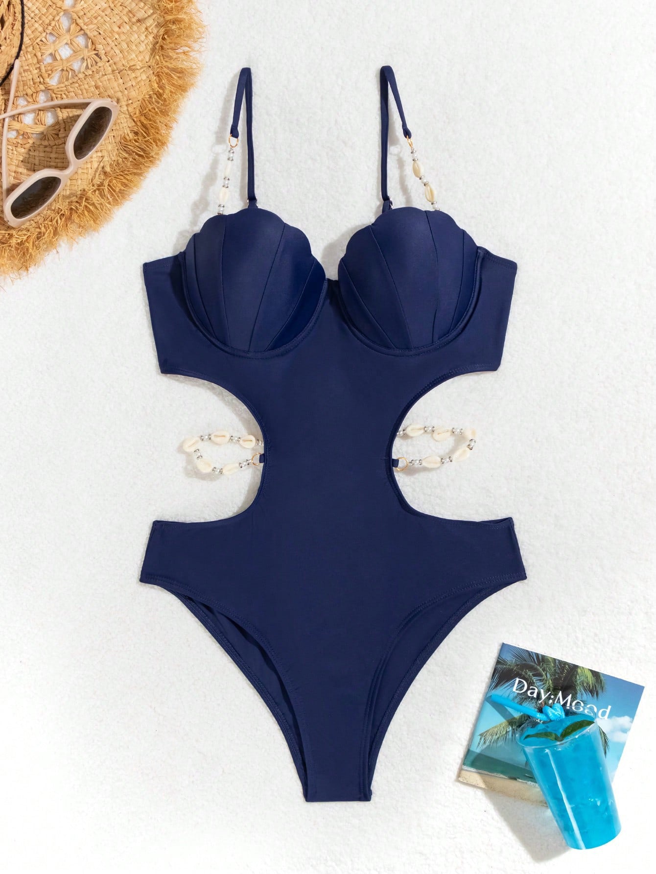 Solid Color One Piece Swimsuit