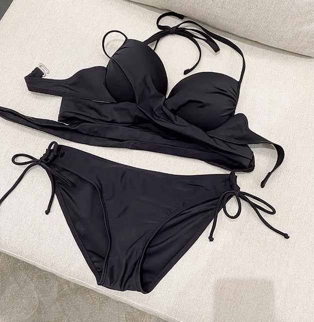 White Triangle Underwire Bikini Set