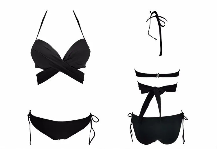 White Triangle Underwire Bikini Set