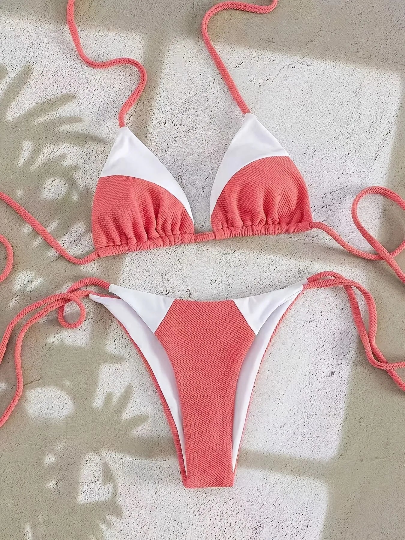 Contrast Color Bikini Set Two-Piece Swimwear