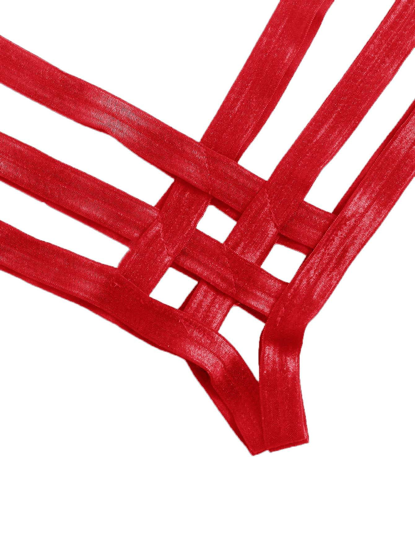 Women's Sexy Ladder Cut Out Lingerie Set - Push Up Bra and Panty Two Piece