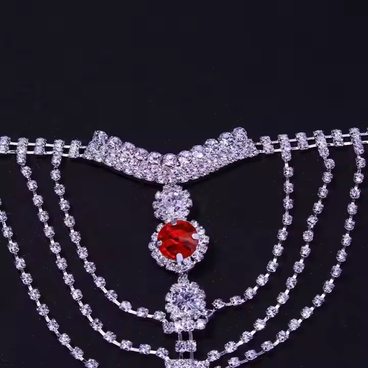 Crystal Thong & Body Chain Set