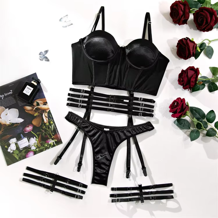 Fishbone Strap Lingerie Set