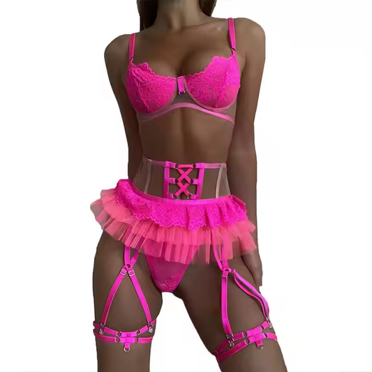 3 Piece Garter Lingerie