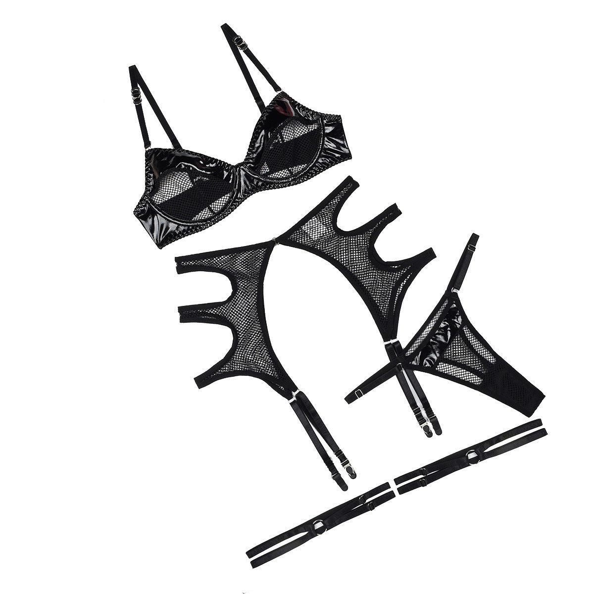Mature Love Styles Patent Leather Erotic Lingerie