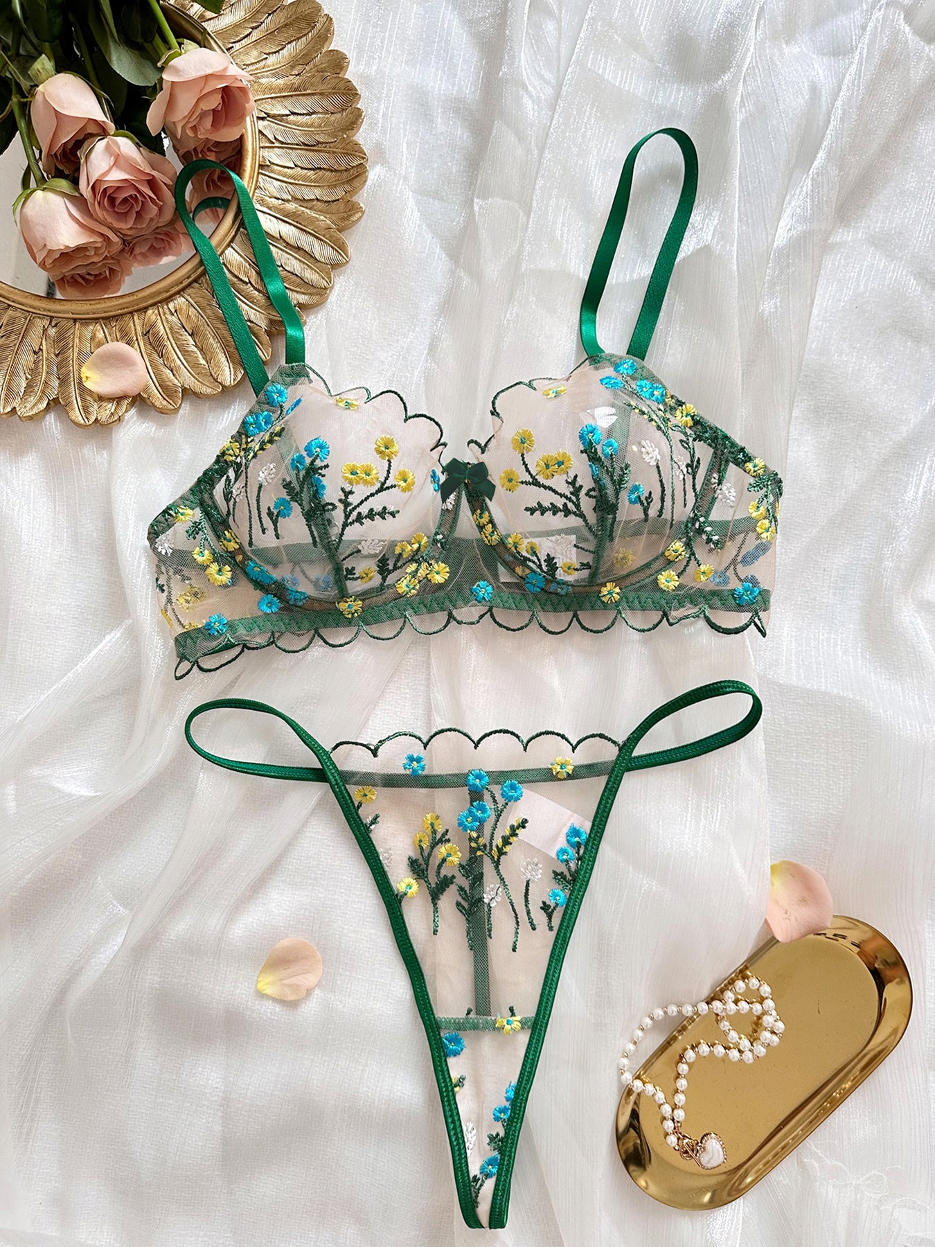 See-Through Bralette Panty Set
