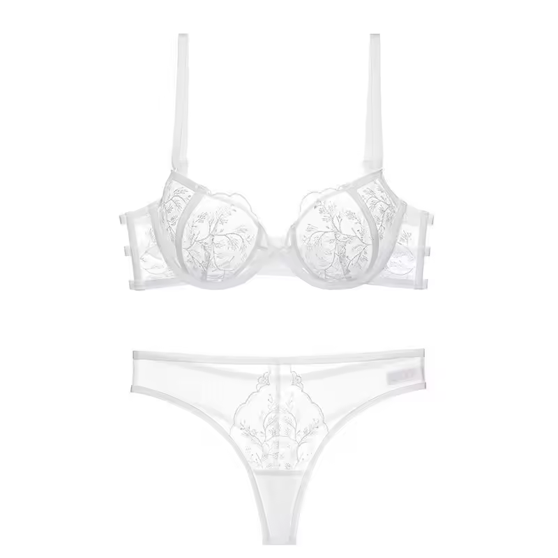 Lace Net Bra Thong Sets