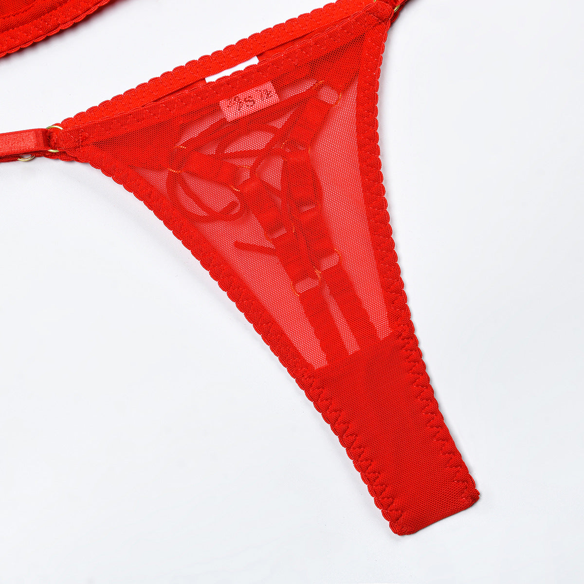 Adult Lingerie Costumes With Tassel Big Breast See Through Mesh Bondage Panties Fashion Red Girl Women Valentines Lingerie
