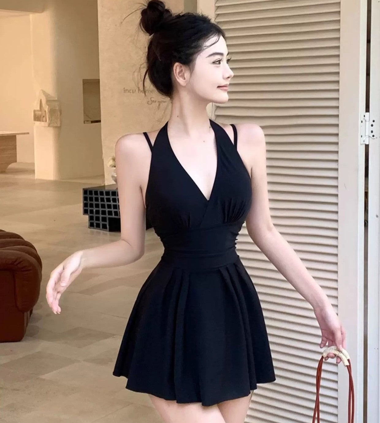 High Elastic Slimming One-Piece Swimsuit with Padded Cups