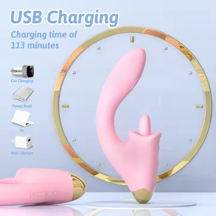2 in 1 9 Licking Modes G Spot Vibrator