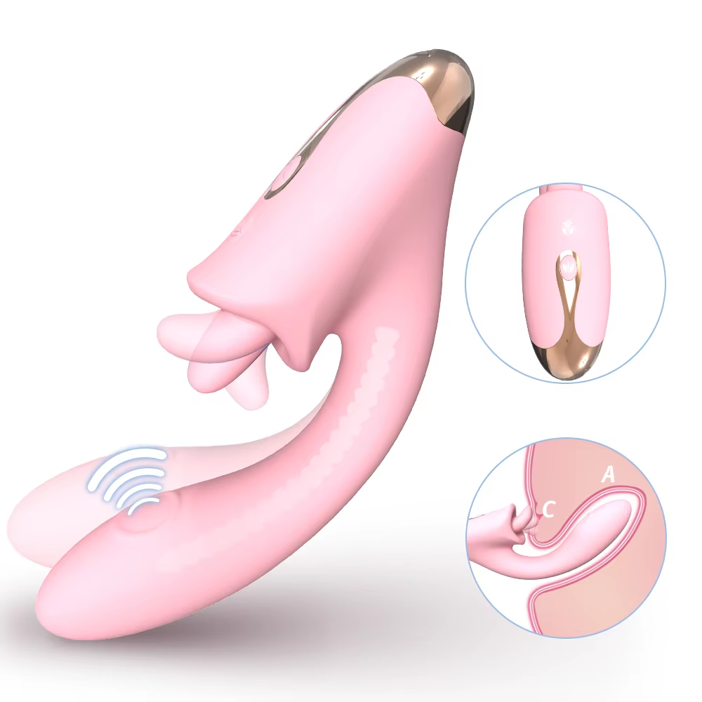 2 in 1 9 Licking Modes G Spot Vibrator