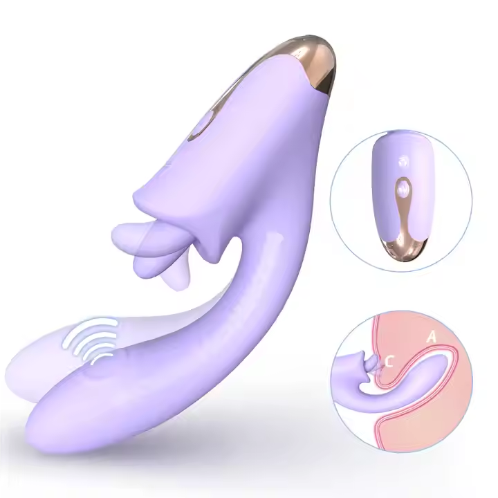 2 in 1 9 Licking Modes G Spot Vibrator