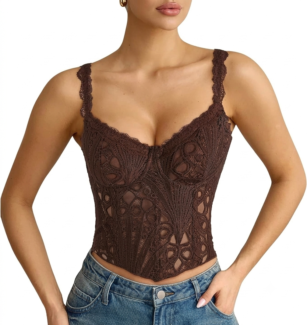 Embroidery Corset Top