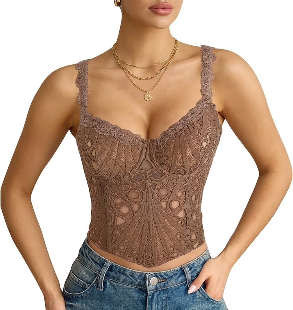 Embroidery Corset Top