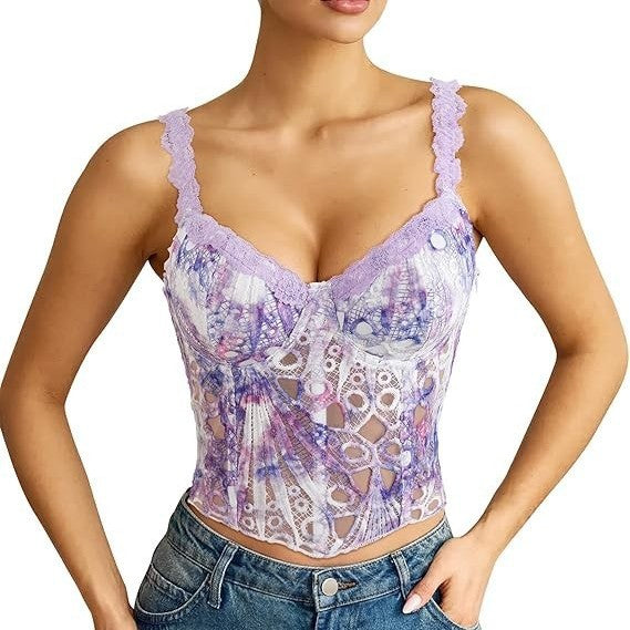 Embroidery Corset Top