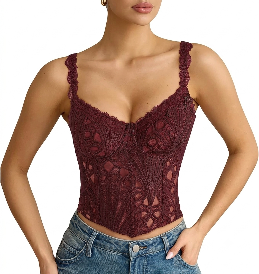 Embroidery Corset Top
