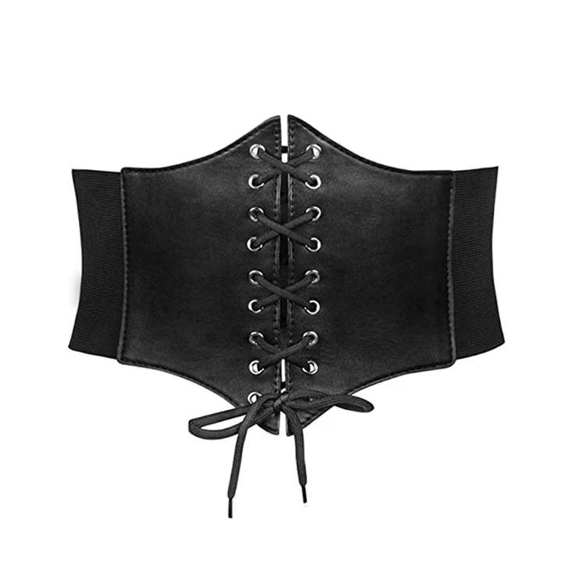 Elastic Costume Waist Belt Lace-up Tied Waspie Corset Belts